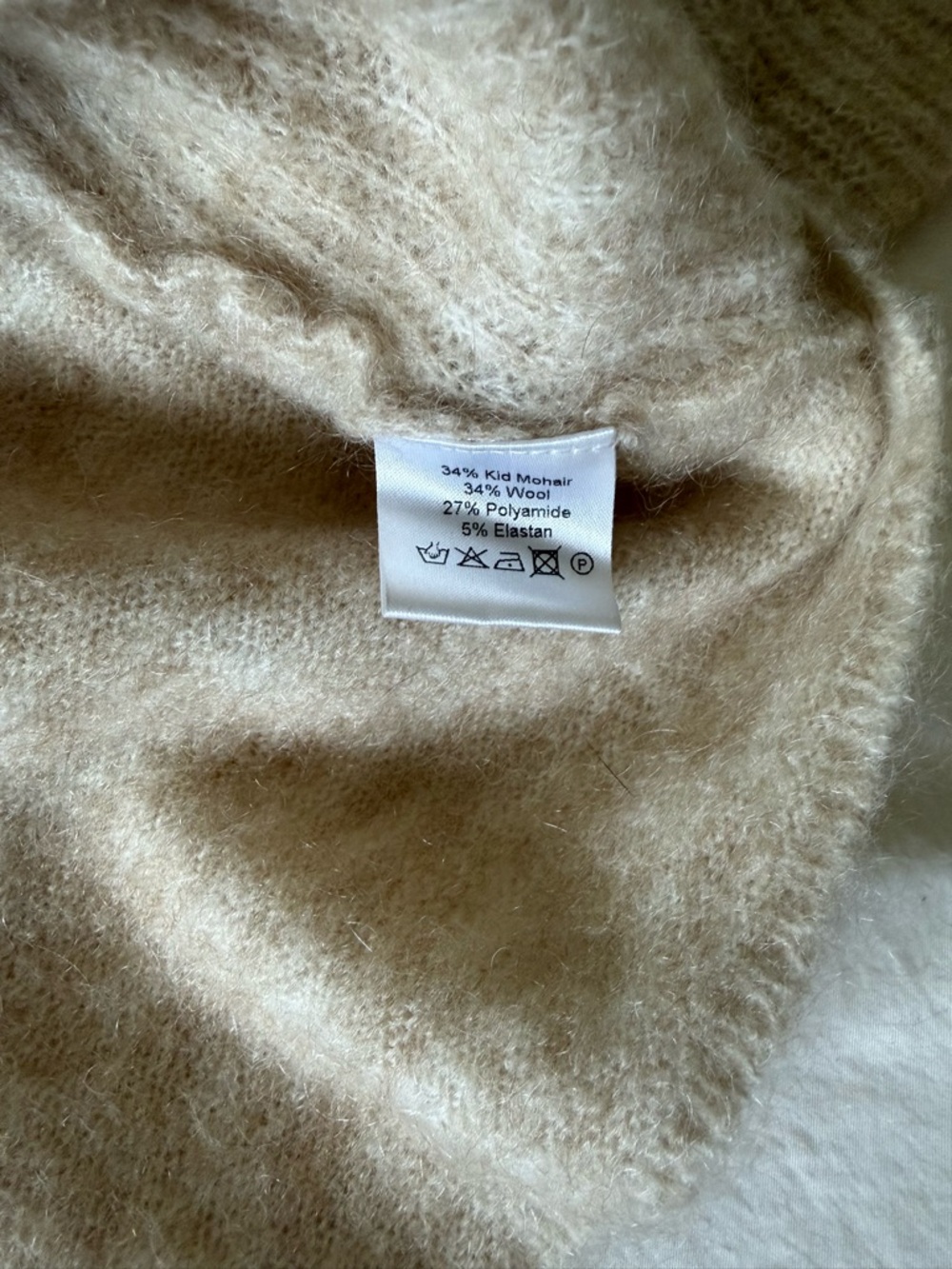 7115 by Szeki alpaca sweater oatmeal - Picture 4 of 7